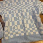 Blue and white checkered heart Photo 6