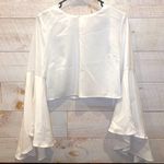 Mustard Seed  Women’s White Bell Sleeve Blouse Size S Photo 0