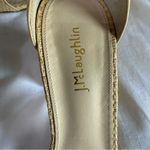 J. McLaughlin "Esme" Tan Raffia Block Heel Sandals Size 11 Classic Wedding Guest Photo 4