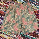 Gap Vintage  Tropical Floral Fruit Pattern High Waist Pleated Shorts Photo 2