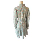 Hunter Bell - Blue Ikat Flower Blakely Dress 100% Silk Sz M Photo 5
