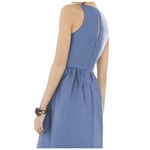 Alfred Sung  D707 Blue Satin Halter Jewel Neck Bridesmaid  Gown size 2 Photo 3