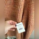 Free People Brand new Orange chunky oversized Womens Leo Cowl Neck Tunic Sweater Photo 5