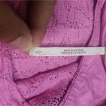 Free People Tea Time Lace Cropped TopâPuff Sleeve Pink Size Large NEW Photo 8