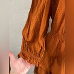 Universal Threads Universal Thread Brown Womens Ruffle Long Sleeve Embroidered Dress -size Large Photo 12