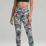 Lululemon NEW! Fast and Free High-Rise Leggings 25”Pockets Paint Drift Multi Sz14 Photo 2