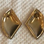 Vintage Check Out These Funky  Retro Pierced Earrings W Green Enamel Photo 5