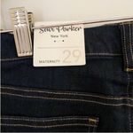Savi Parker Maternity Jeans Size 29 NEW Dark Blue Wash Low Panel Stretch Waist Photo 7