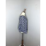Figue Blue White Silk Off Shoulder Indian Boho‎ Blouse Top Shirt Medium M Photo 3