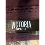 PINK - Victoria's Secret Victoria's Secret Sport XS‎ Burgundy Sports Bra with Metallic Rose Gold Photo 2
