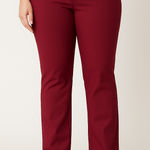 The Limited Women's Burgundy Straight Leg Pants Photo 0
