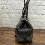 Brooks Brothers  Leather Hand Bag Tote Brown Gold Top Handle Used Photo 3