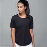 Lululemon  Daya Knit Tee Cashmere Blend Short Sleeve Heathered Black Photo 1