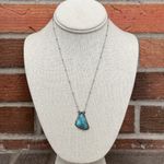 Turquoise Asymmetric Triangle Pendant Necklace Blue Photo 1