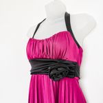 Speechless Y2K  Womens Halter‎ Babydoll Dress SzS Pink Black Pleated Fairy Grunge Photo 4