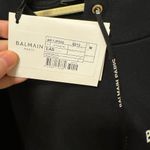 Balmain Authentic New With Tags  Flocked Logo Cropped Hoodie Photo 1