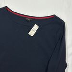 Talbots NWT  Navy Shift Dress with Red Bow Detail‎ 3/4 Sleeves Womens MP Photo 3