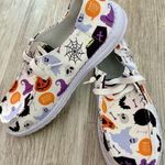 UNBRANDED | Women's Halloween Print Slip On Loafers Shoes | 8 White Photo 0