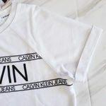 Calvin Klein Cropped Top French Terry White Short Sleeve New Photo 6