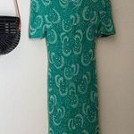 Mark & John by Sam Turquoise Beaded & Sequin Midi Dress, Size Small Green Photo 0