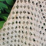 Crotchet style short sleeve white trendy see through top White Size undefined Photo 5