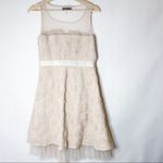 Anthropologie  Ryu Womens Dress Medium Lace Rosette Netting Crystals Coqu… Photo 4