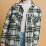 Stradivarius NEW  Plaid Green Shacket Jacket Coat Photo 8