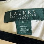 Ralph Lauren Lauren  Ivory Lace Fit & Flare Dress Black Trim Size 6 Photo 2