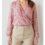 Sézane Abélia Wrap Around Long Sleeve Blouse, Mosaic Ecru Print, FR38/US6 Photo 4