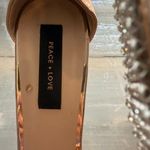 Peace + Love Rose Gold Rhinestone Strappy Heels Sz 8 Photo 2