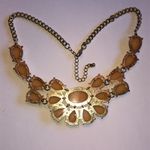 Elegant Gold Tone Peach Boho Retro Statement Necklace Photo 3