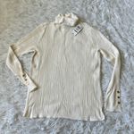 JM Collection  Women’s turtleneck ribbed sweater in eggshell size Large Photo 1