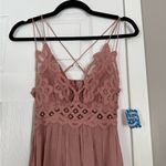 Free People One Intimately Mauve Pink Rose Lace Lingerie Adella Mini Dress NWT Photo 1