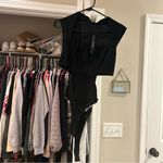 Lulus Lulu’s Plenty to Love Black Square Neck Sleeveless Cutout Bodysuit Photo 5