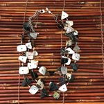 Chico's  Sea Shell Triple Strand Wire Necklace Photo 3