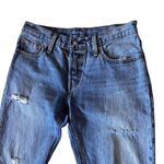 Levi's Women's  501 cropped ripped mid rise boyfriend jeans size 30 Photo 1