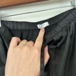 Silk Satin Pajama Pants Casual Loose Lounge Pants Drawstring Elastic Waist Wide Leg Pj Bottoms with Pockets Black Size M Photo 2