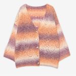 Nekane Oversized Gradient Chunky Knit Wool Blended Cardigan Size M/L NEW $208 Orange Size L Photo 0