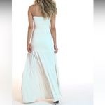 SKY Brand Y2K Soft White Ruched Crochet Maxi Strapless Dress Small Photo 2