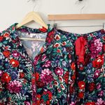 Anthropologie FLOREAT x | Silky Sleep Pajama PJ Top & Bottom Set Floral | Large Photo 2