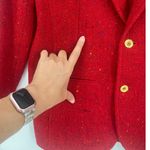 Vtg 90s Lizwear Blazer Sz 8P Tweed Speckled Heritage Preppy Ivy Y2K Old Money Red Photo 7