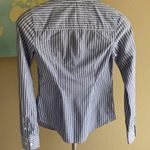 Mossimo size small Women’s button down dress shirt striped blue and white Photo 2
