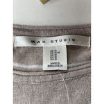Max Studio  women linen top hi-low striped Sz M oversized Photo 8