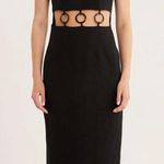 Rumer Bridget Ring Maxi Linen Dress‎ Black Large NWT Photo 0