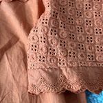 Solitaire  Crochet Puff Sleeve Short Sleeve Peasant Top | Pumpkin Orange | Small Photo 4