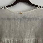 Antik Batik Short Flowing Openwork Dress Usher Size XS Bohemian Lagenlook Cream Photo 6
