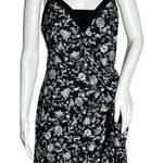Adelyn Rae Dress Womens Small Black White Floral Mesh Dark Floral Whimsygoth Photo 0