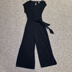 Grayson black jumpsuit with a side tie waist. Classic Business Attire Career Photo 8