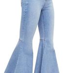 Free People just float on flare jeans stretch denim jeggings western bohemian Photo 1