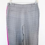 Jason Wu Womens Silk Pants Size 12 Gray Plaid Pink Side Stripe Office Siren Luxe Photo 6